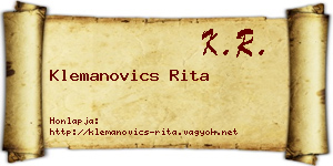Klemanovics Rita névjegykártya